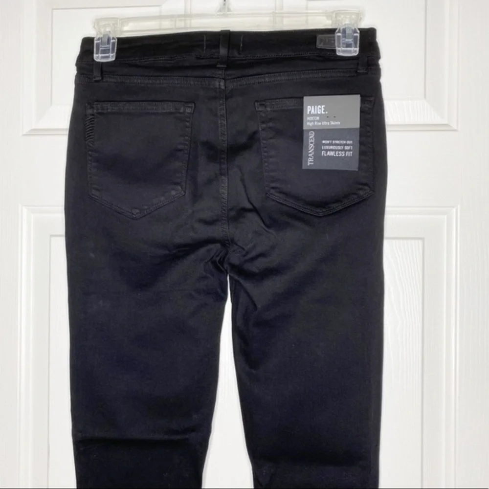 PAIGE Revolve Hoxton Ultra Skinny Jeans Black Boho Bohemian NWT